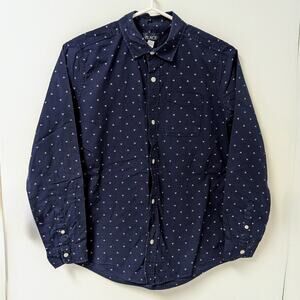 Navy Button Down Shirt | Boys 14